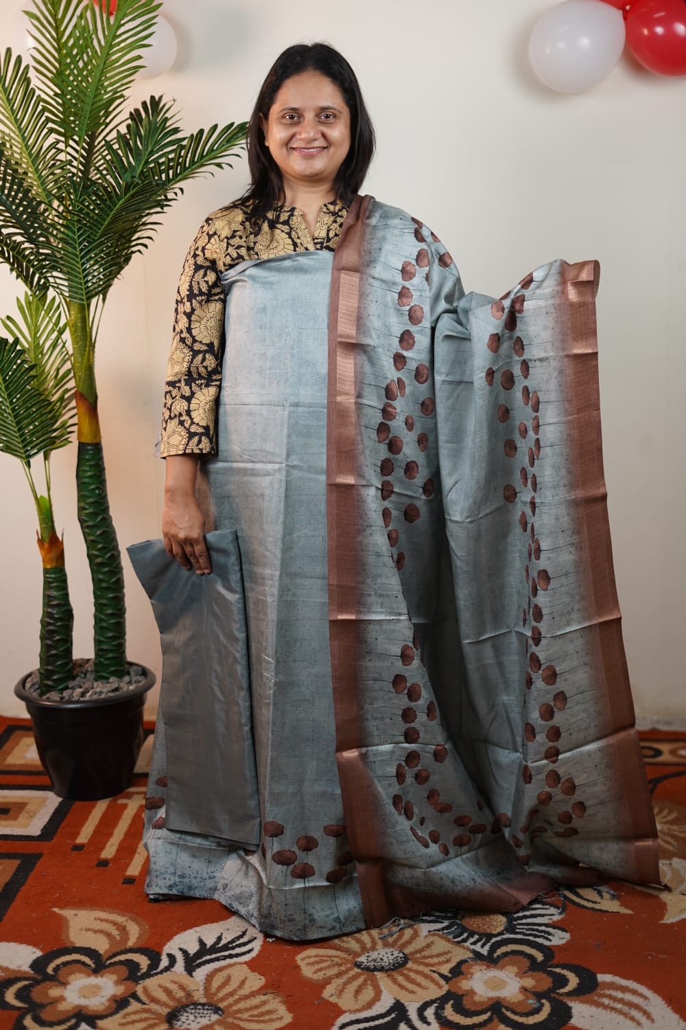 Semi Tussar Unstitched Salwar Suits 10613