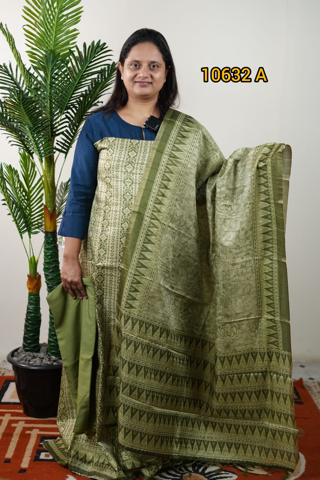 Semi tussar unstitched salwar suits 10632