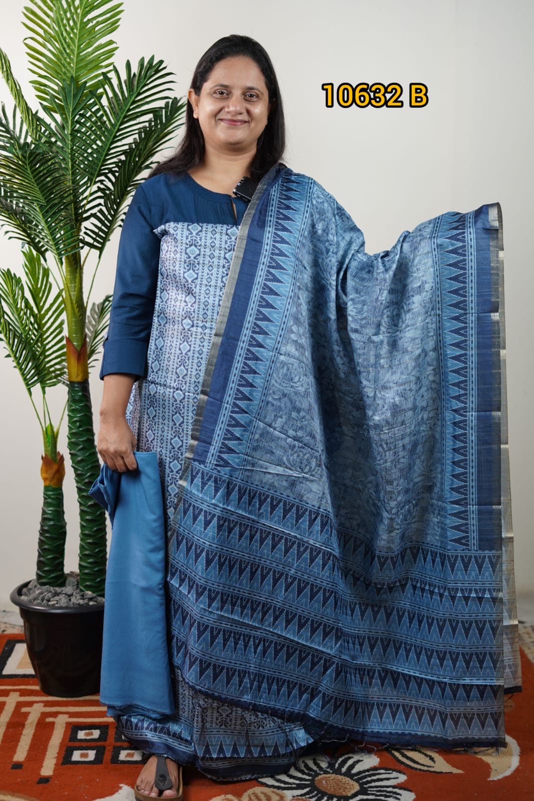 Semi tussar unstitched salwar suits 10632