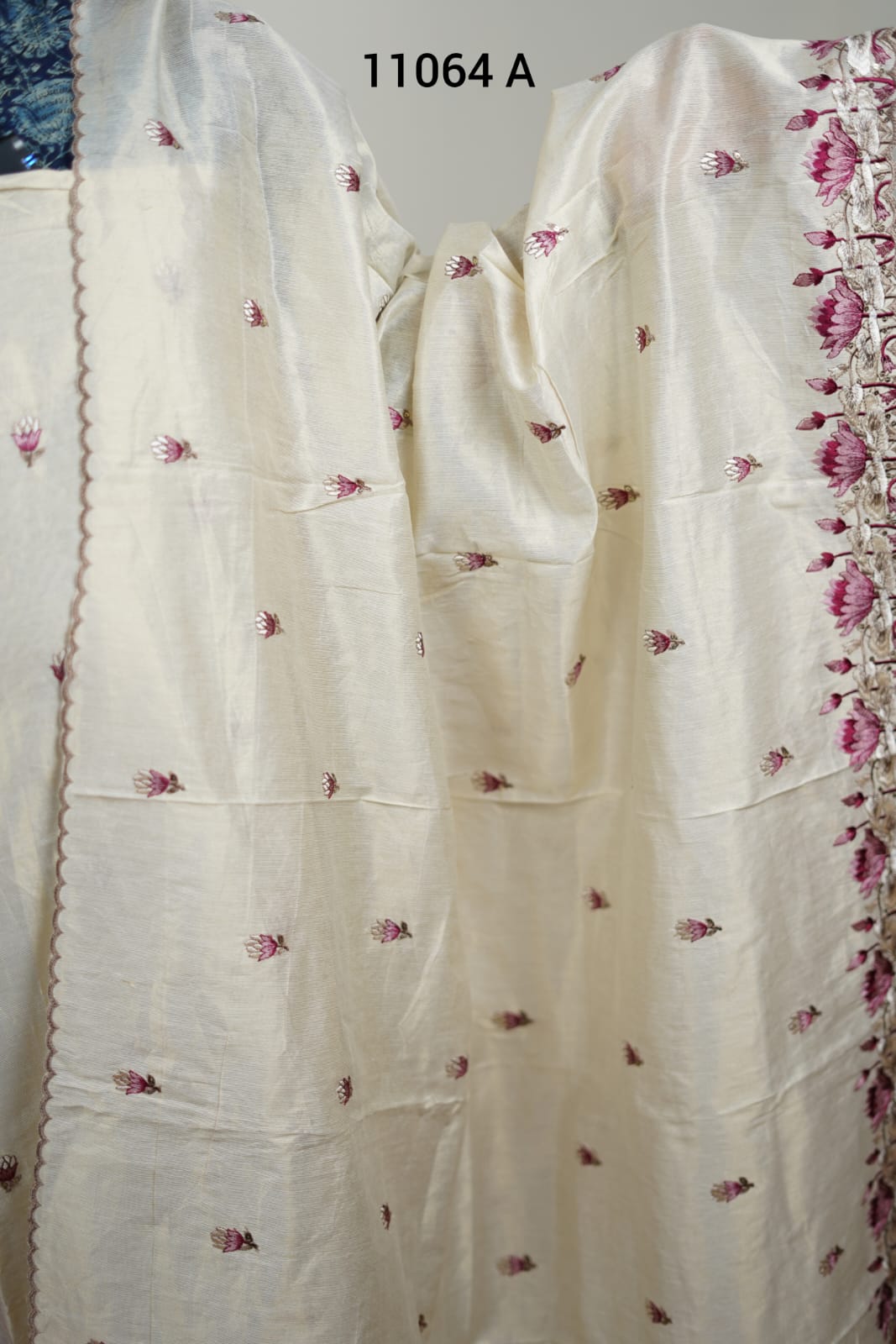 Tissue silk unstitched salwar suits 11064