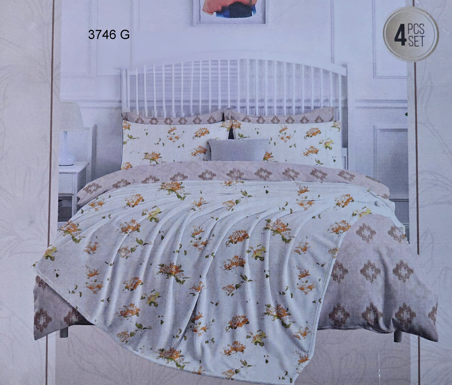 100% Cotton Exotic 4pcs Dohar Set | Code:3746