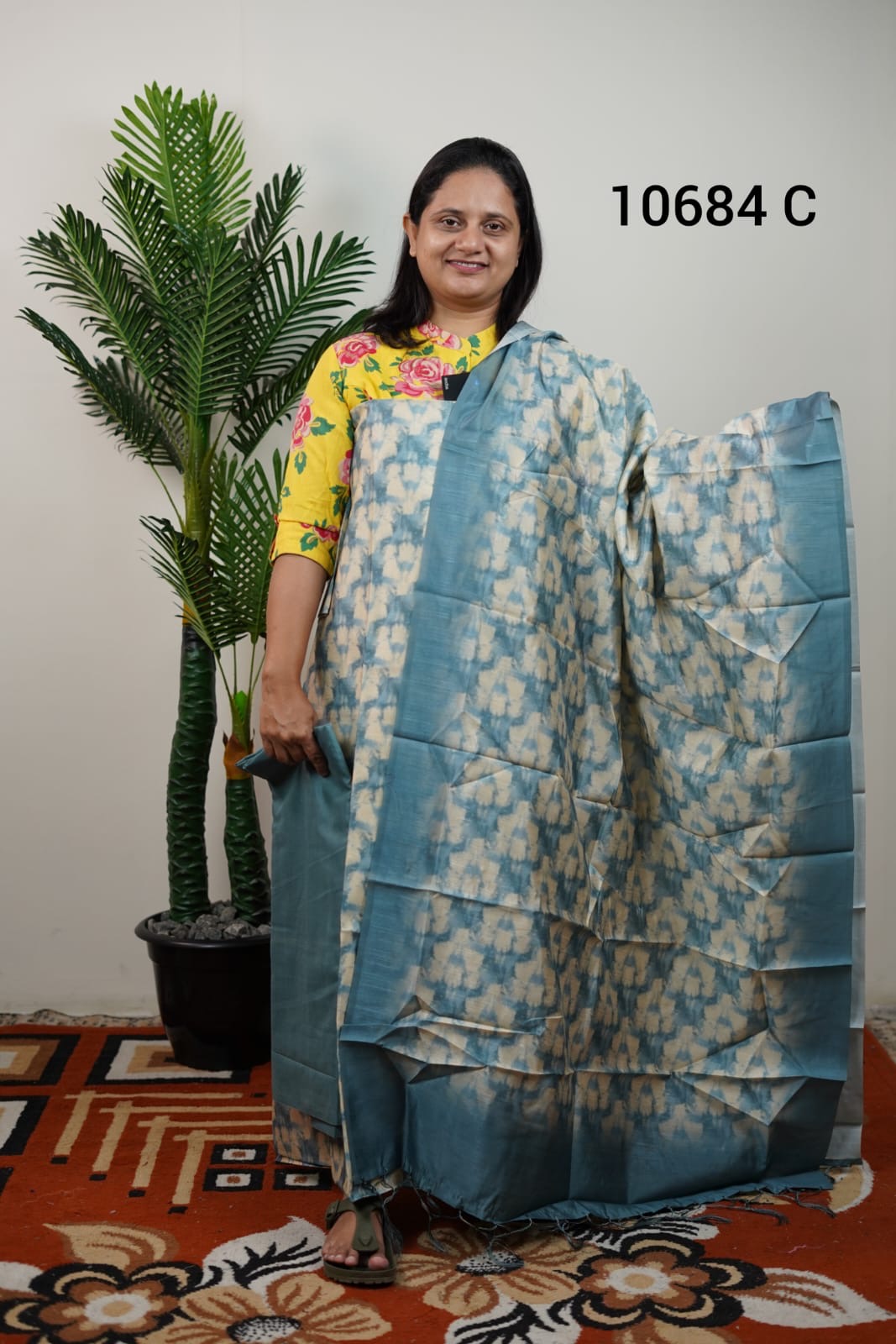 Semi tussar silk unstitched salwar suits 10684