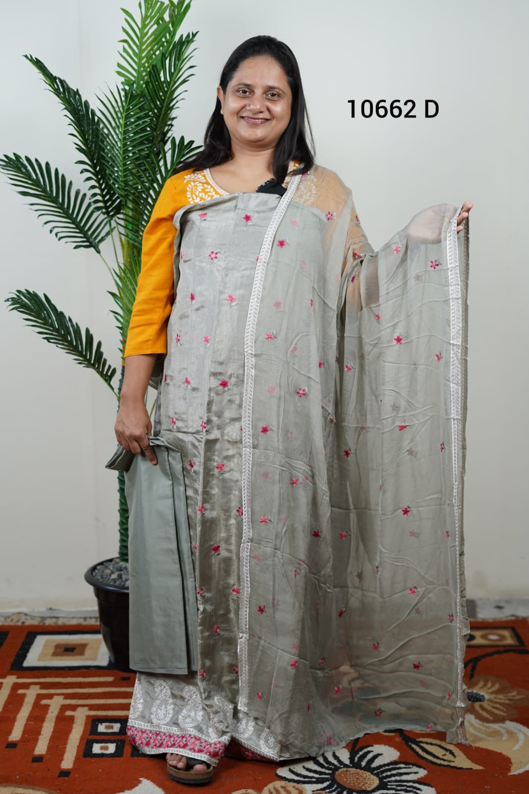 Vichitra silk unstitched salwar Suit 10662