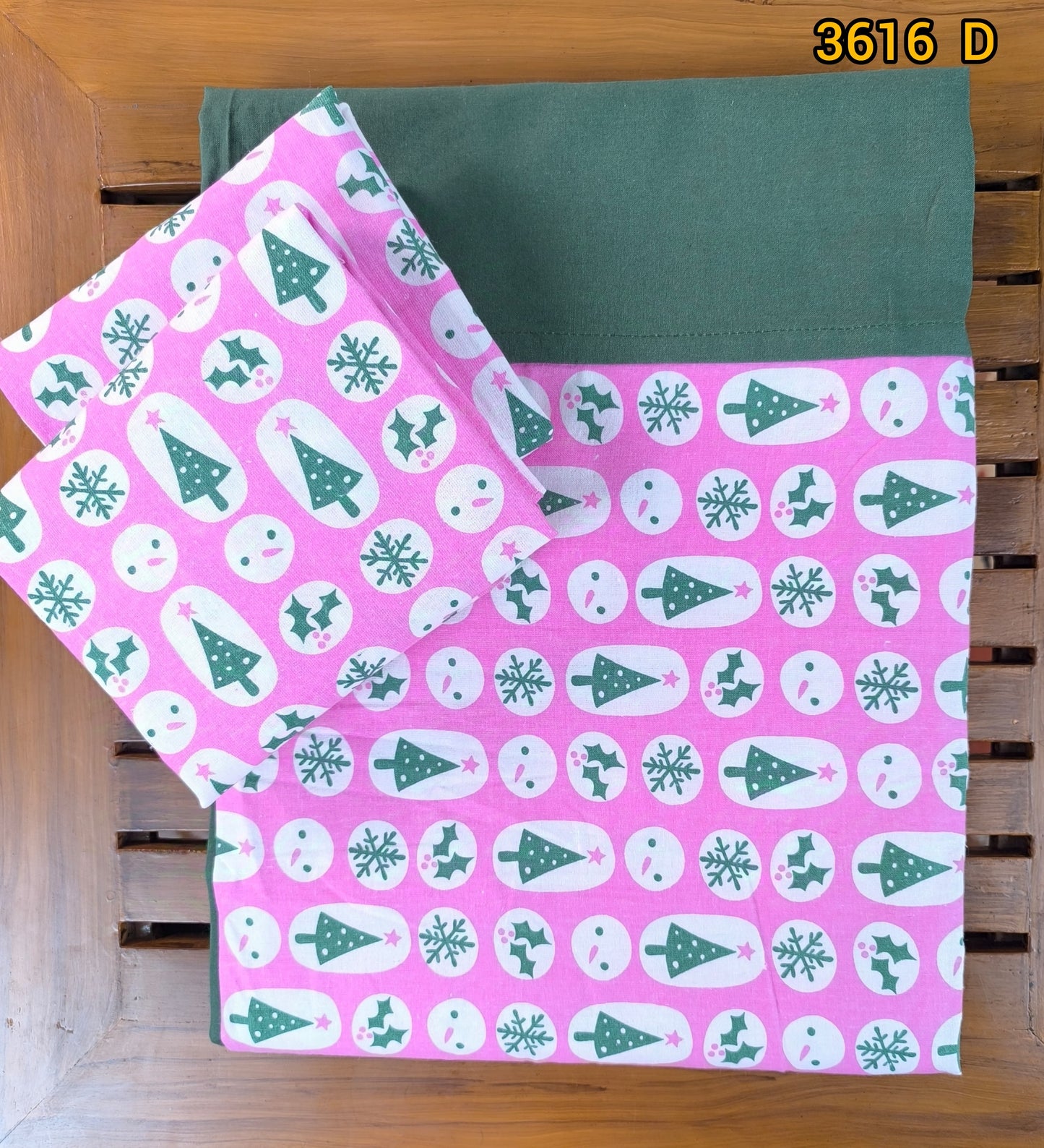 Double size cotton border bed sheet 3616