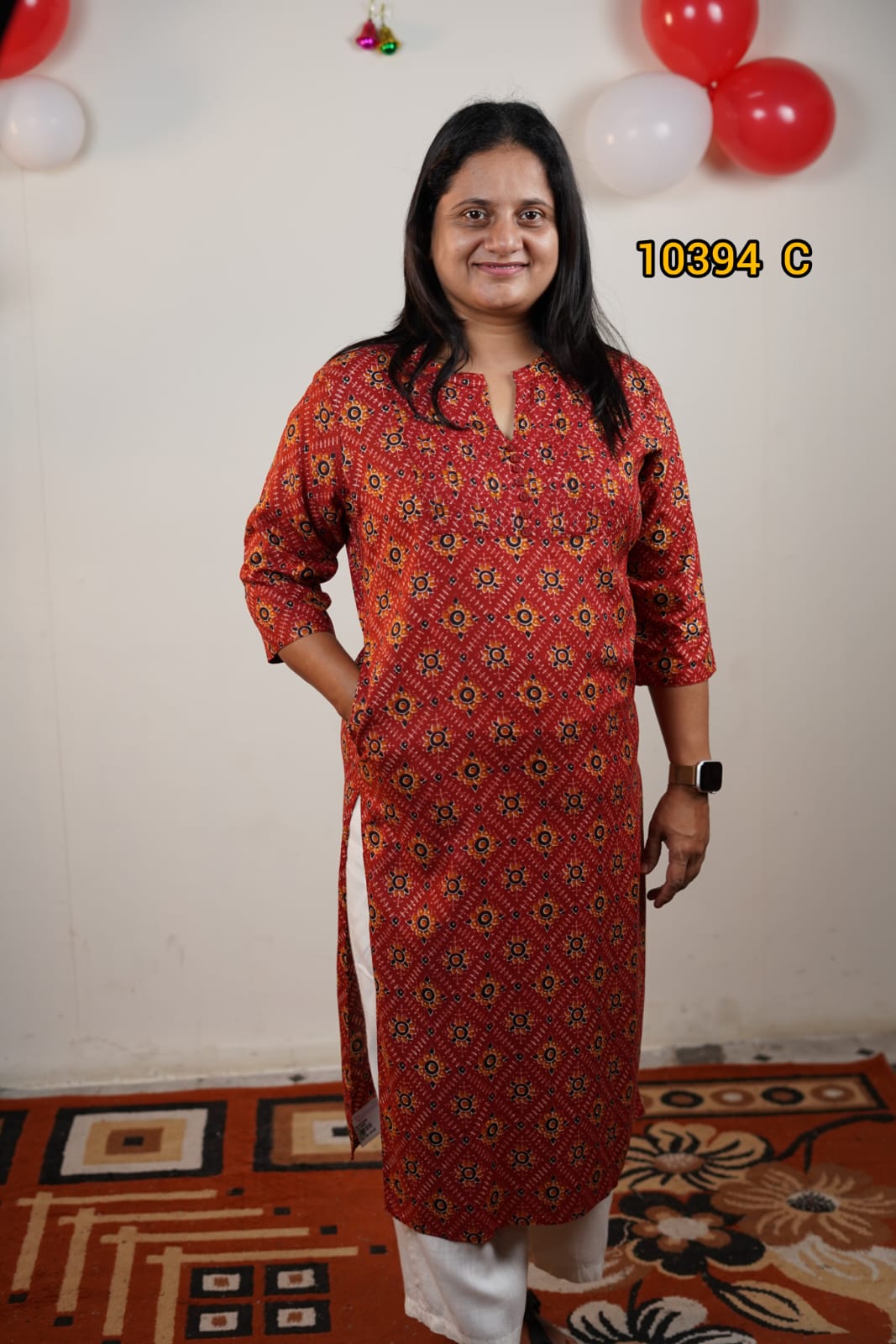 Printed rayon daily wear kurthis 10392