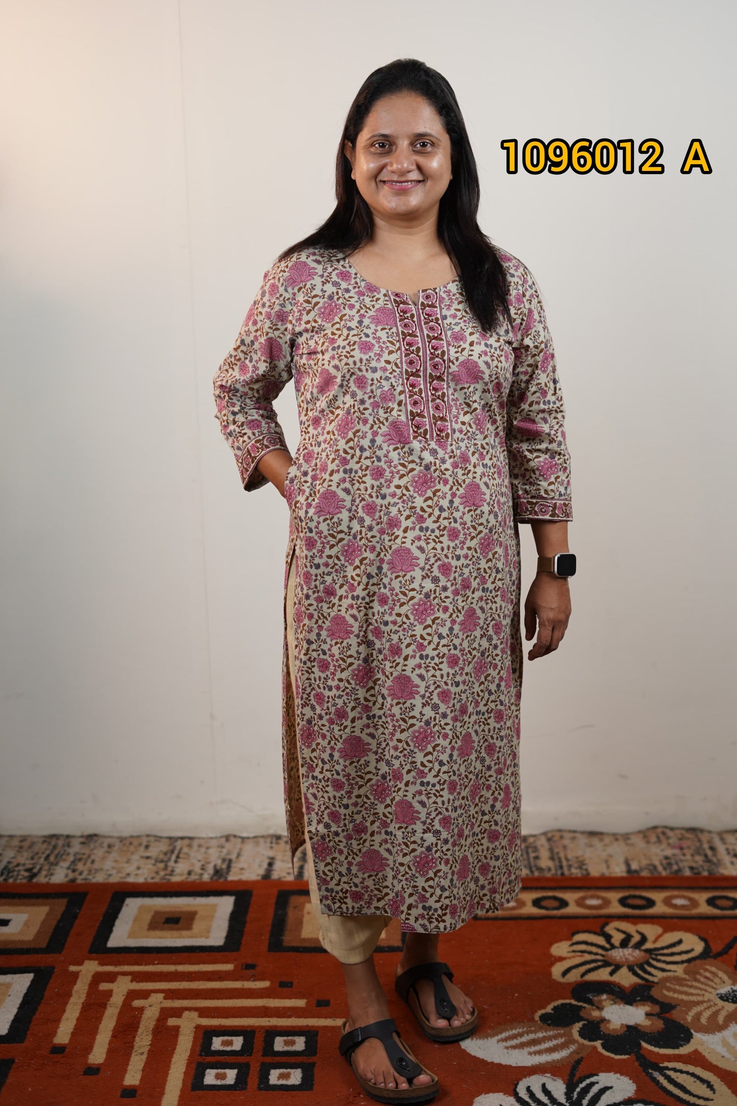 Printed cotton daily wear kurthi 1096012