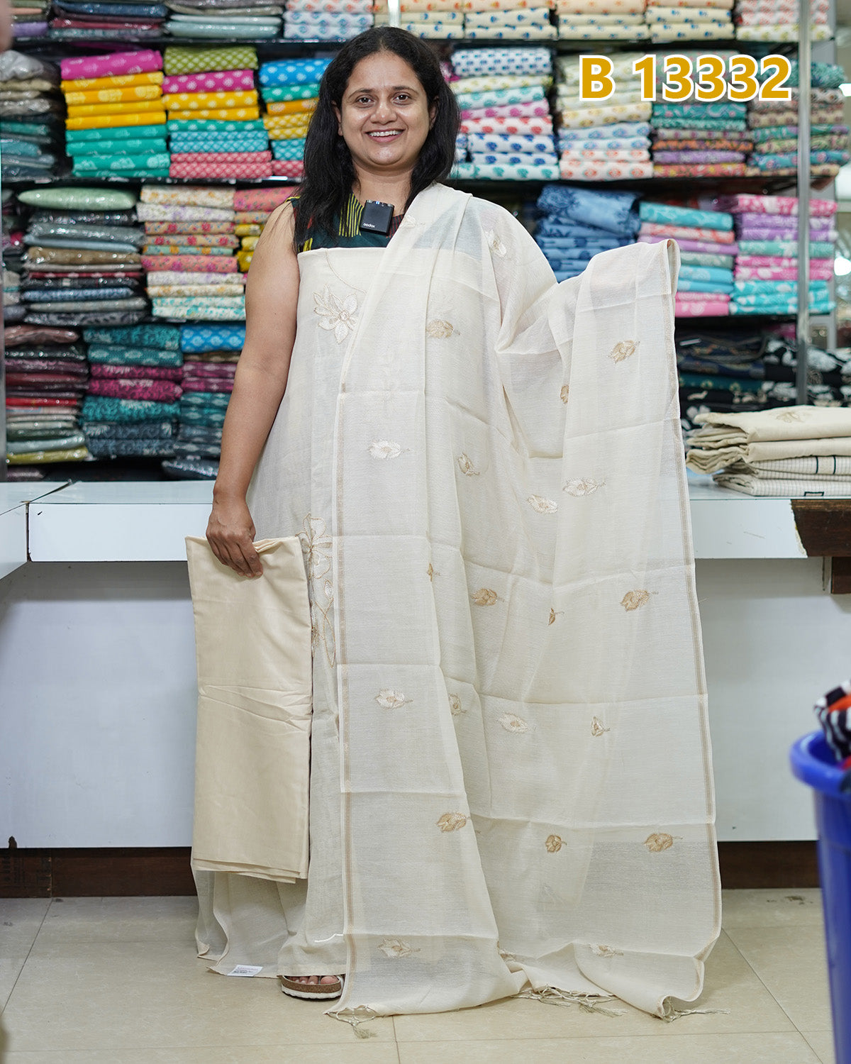 Semi tussar Unstitched Salwar Suits 13332