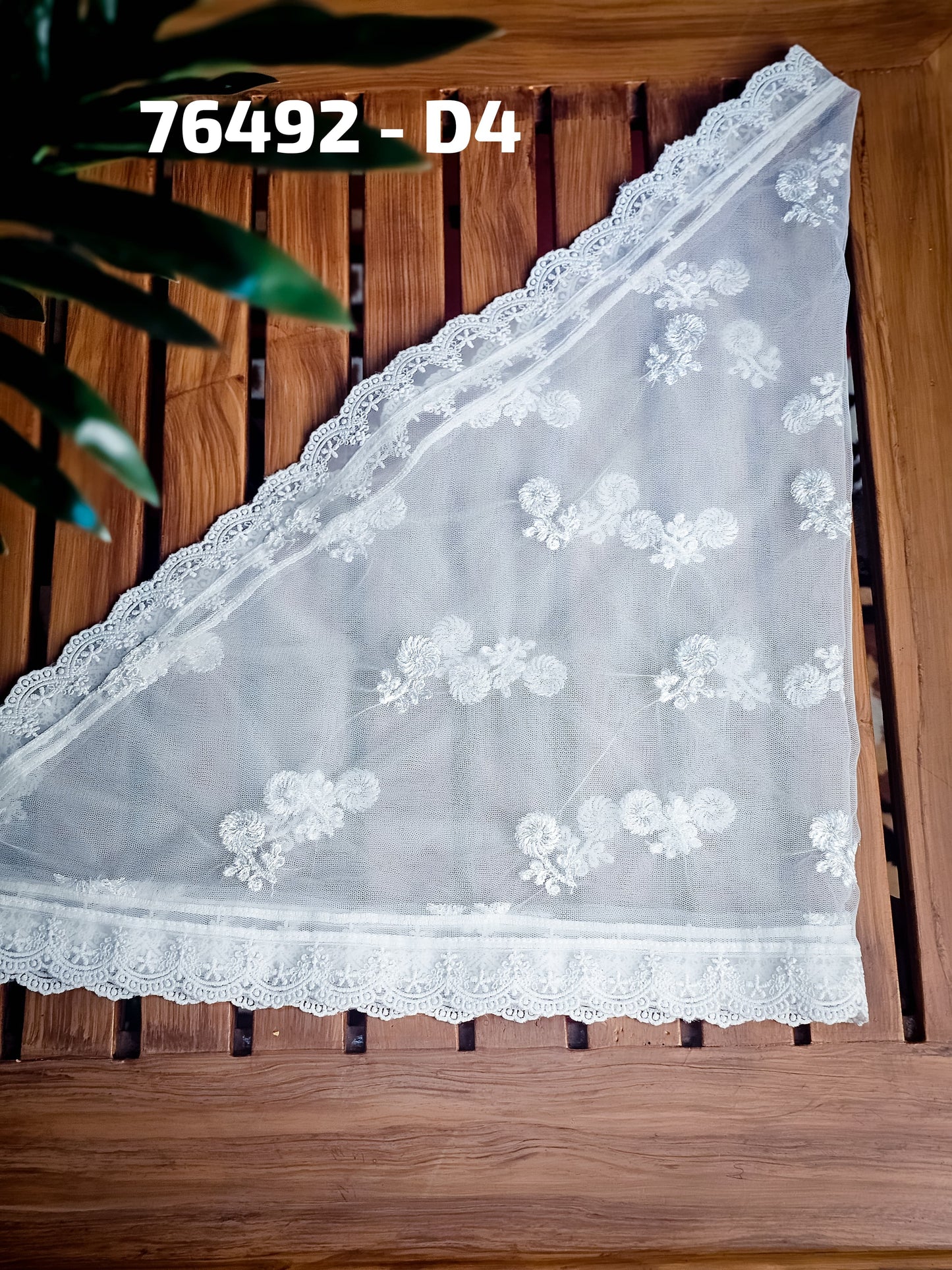 Lace Church Veil Scarf – Triangle Mantilla Head Covering | Code: 76492 D