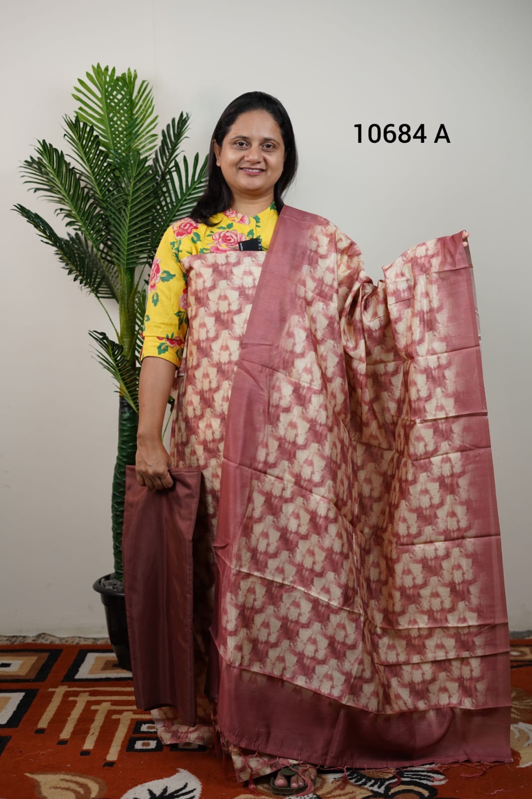 Semi tussar silk unstitched salwar suits 10684