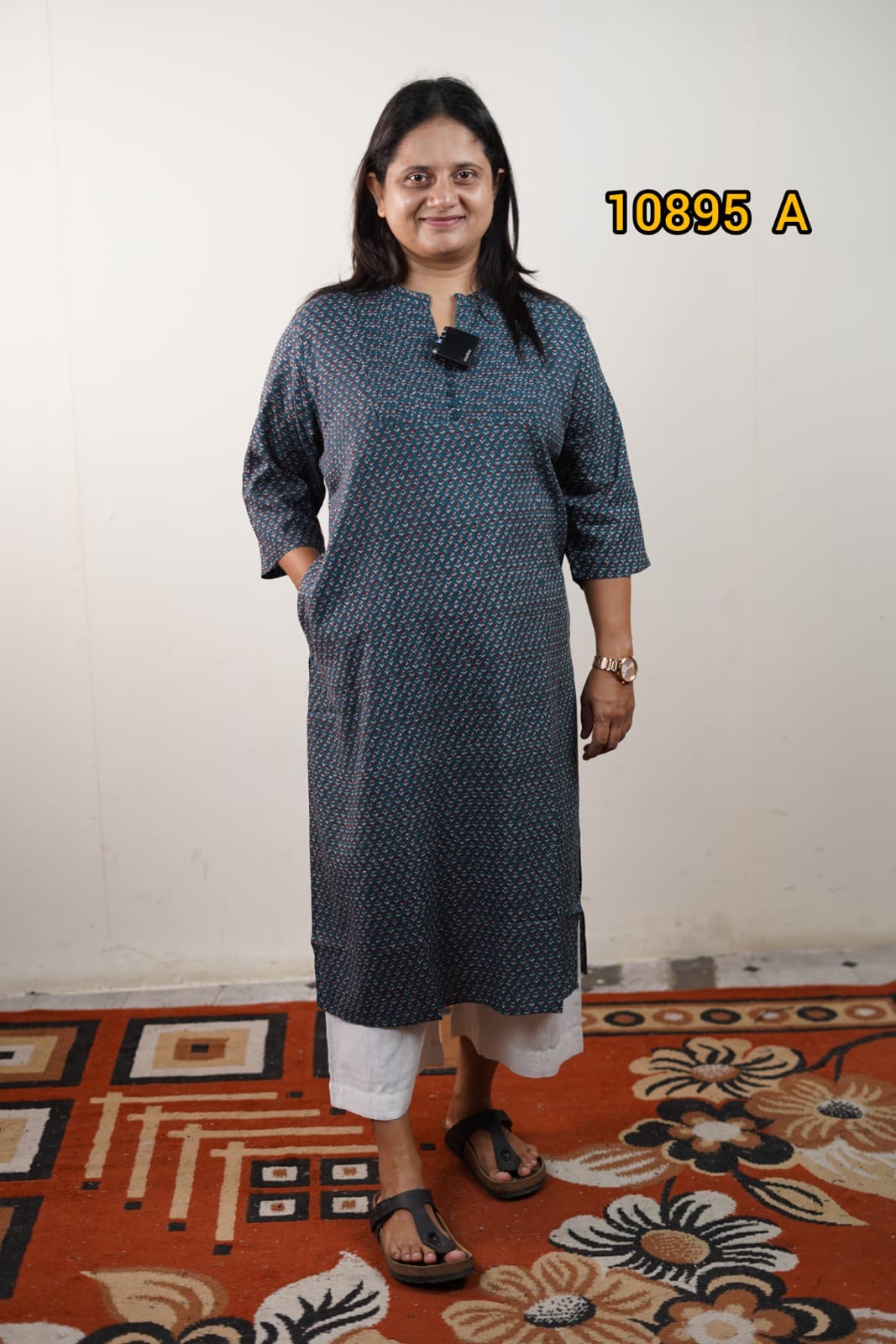 Printed Rayon kurthi 10895