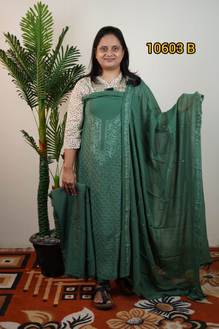 Viscos georgette unstitched salwar suits 10603