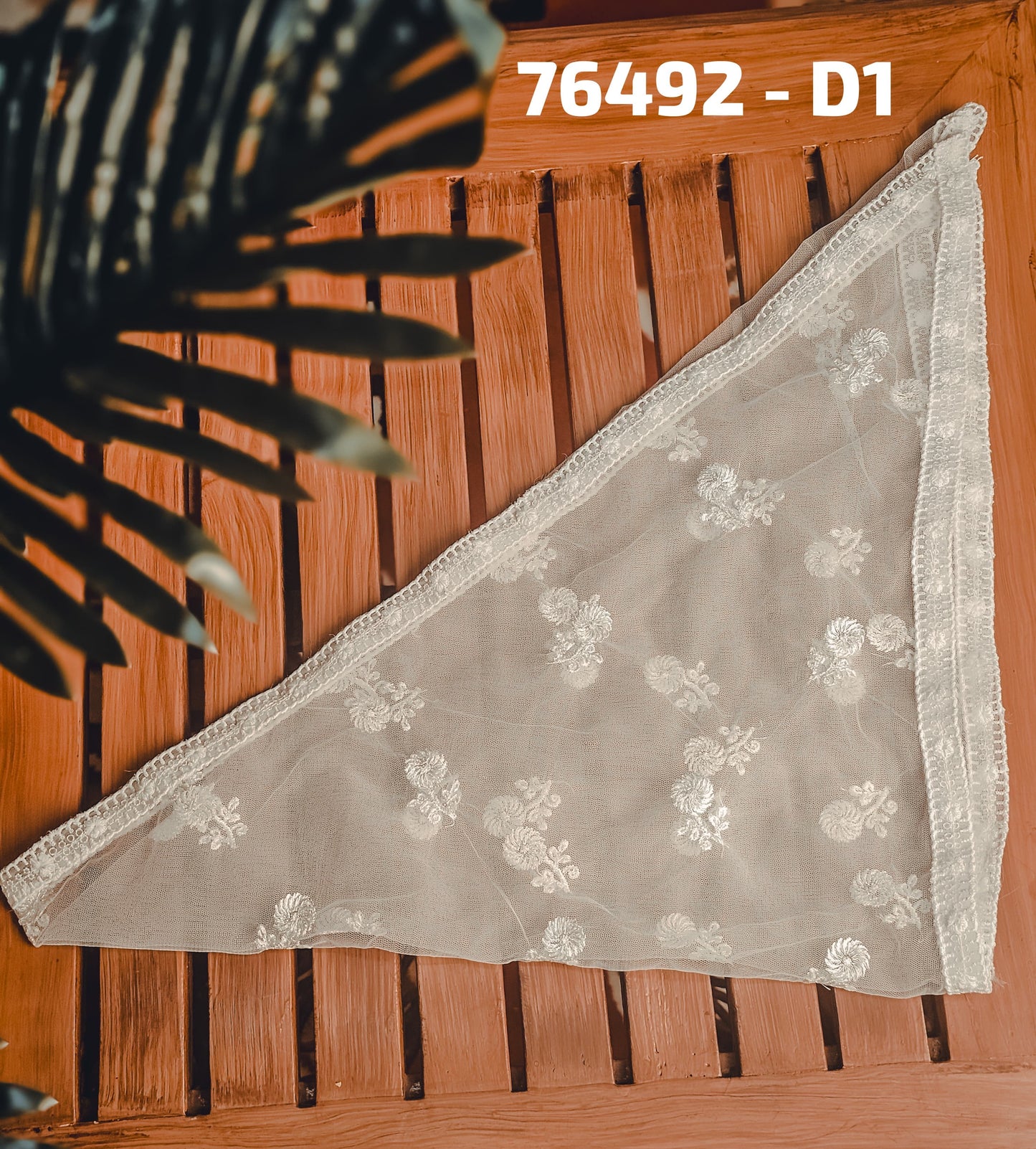 Lace Church Veil Scarf – Triangle Mantilla Head Covering | Code: 76492 D