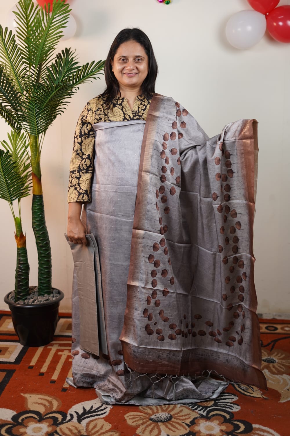 Semi Tussar Unstitched Salwar Suits 10613