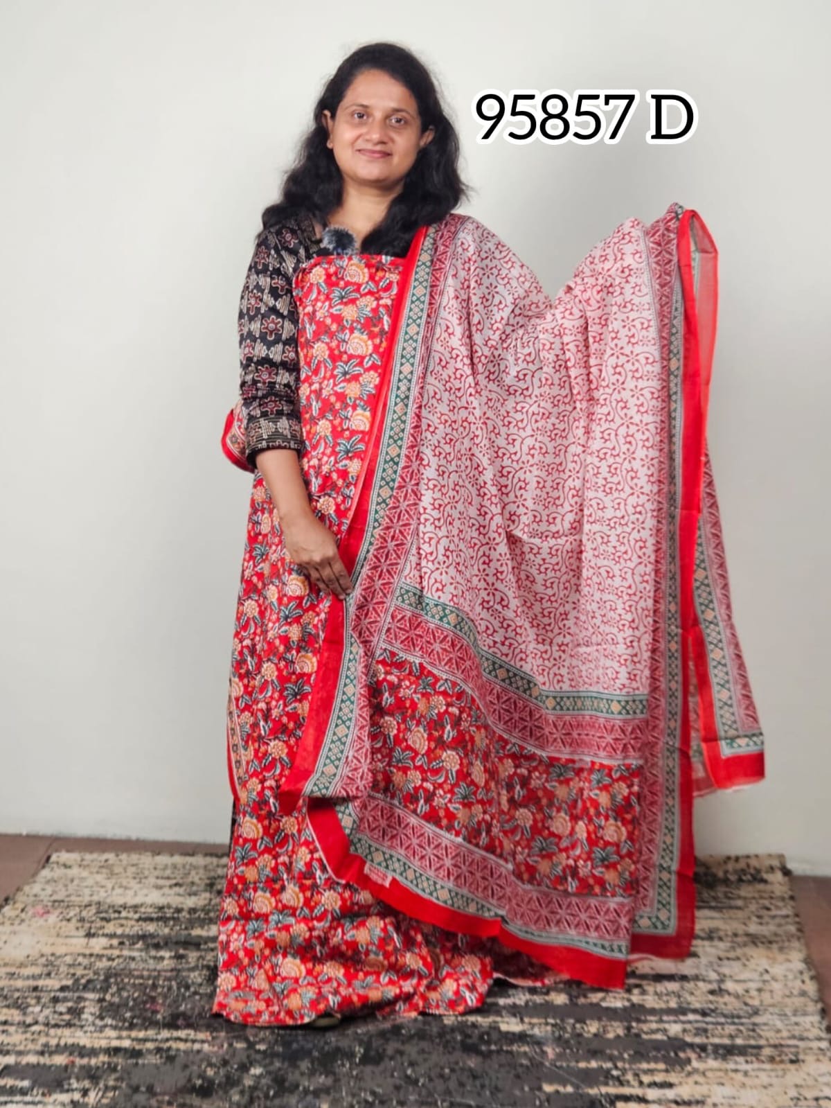 Cotton unstitched Salwar Suits 95857