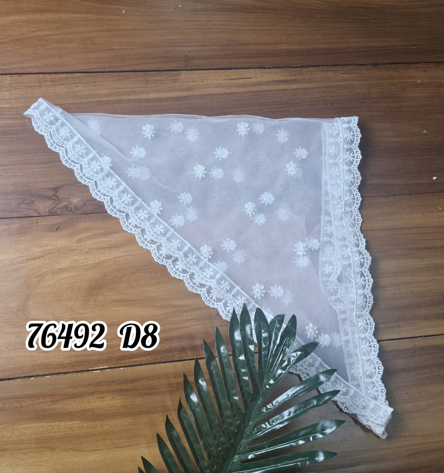 Lace Church Veil Scarf – Triangle Mantilla Head Covering | Code: 76492 D