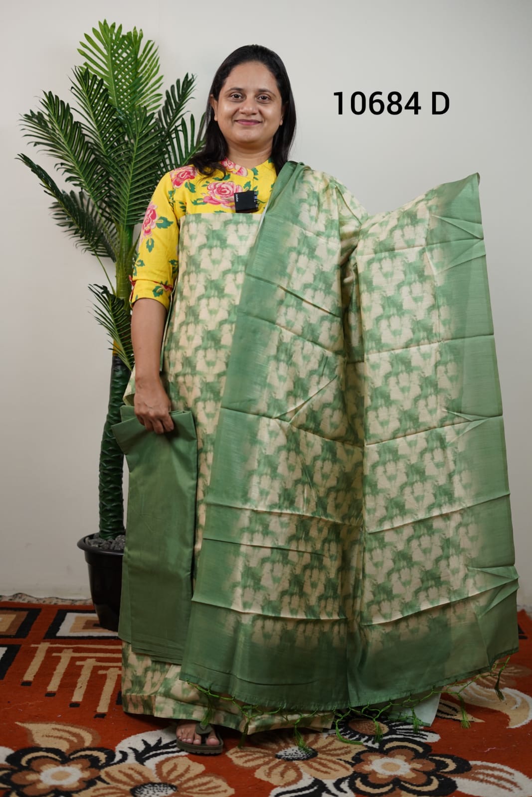 Semi tussar silk unstitched salwar suits 10684