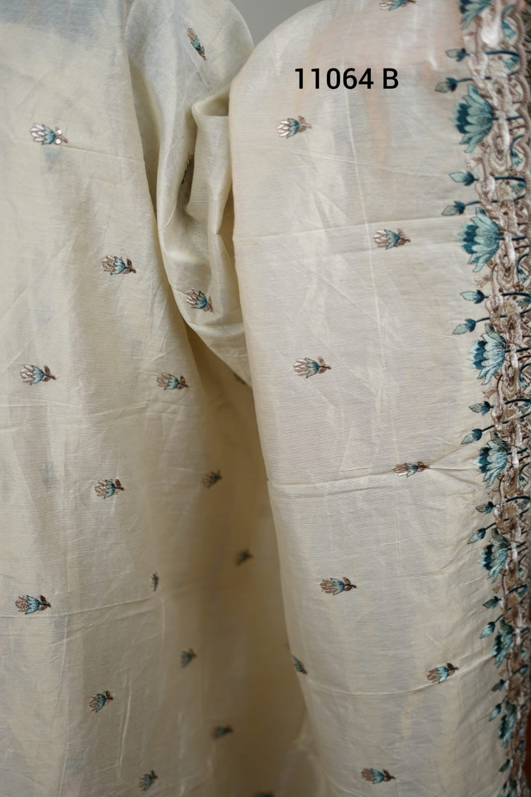 Tissue silk unstitched salwar suits 11064