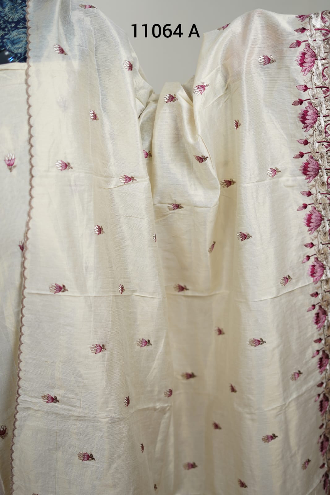 Tissue silk unstitched salwar suits 11064