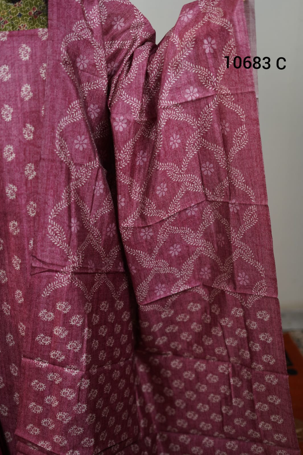 Semi tussar silk unstitched salwar suits 10683