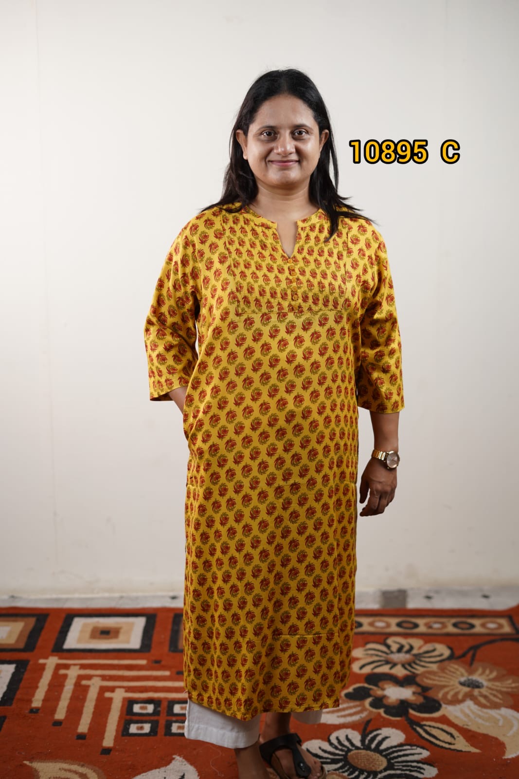 Printed Rayon kurthi 10895
