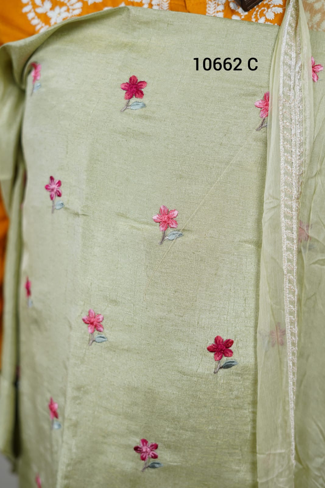Vichitra silk unstitched salwar Suit 10662