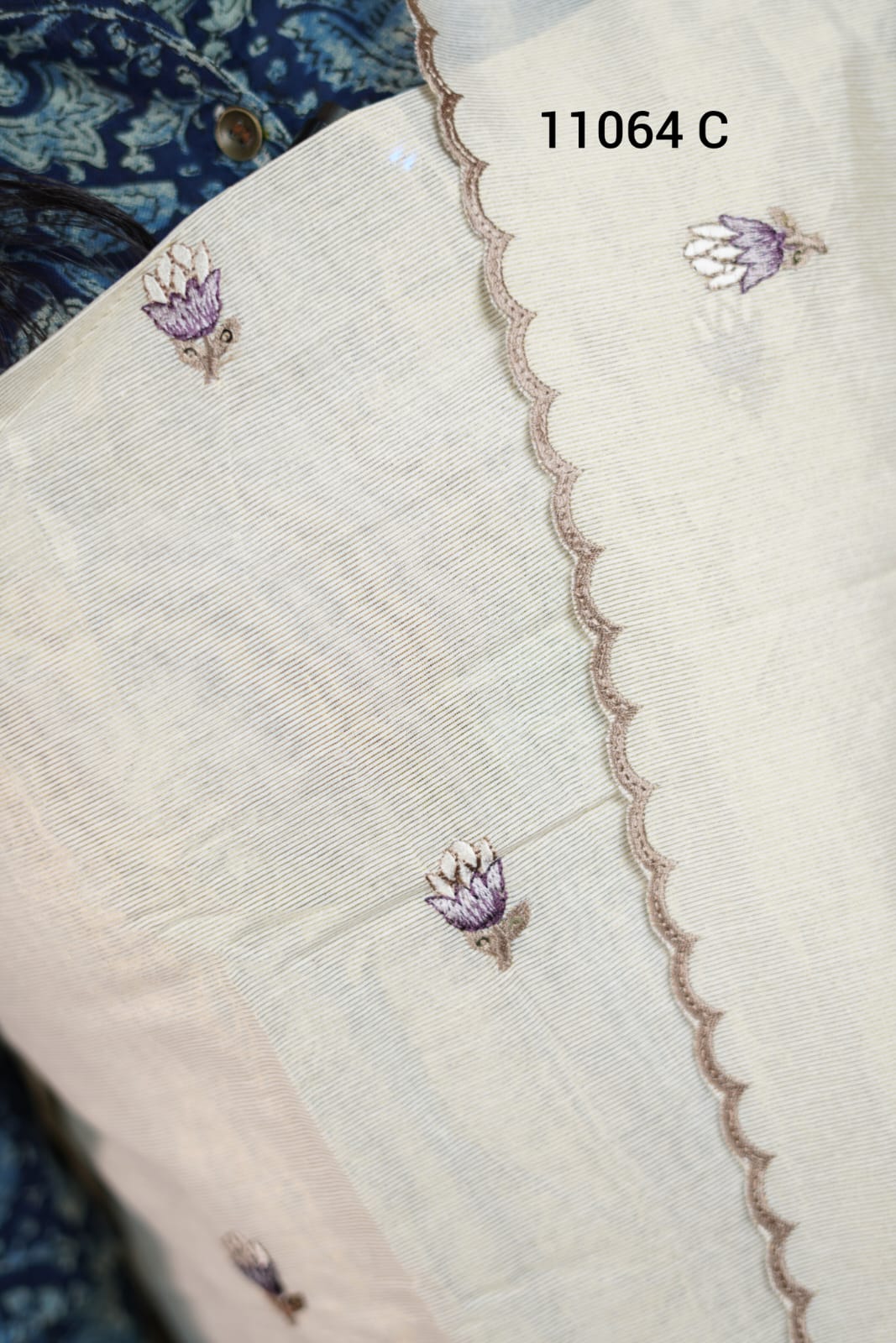 Tissue silk unstitched salwar suits 11064