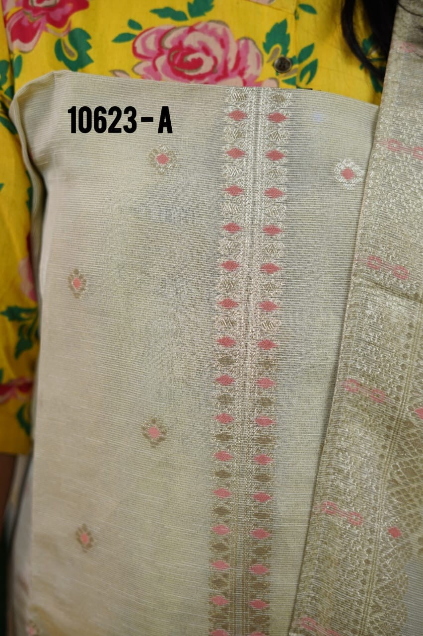 Tissue Silk Unstitched Salwar Suits 10623