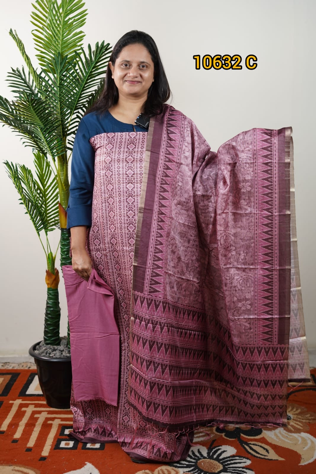 Semi tussar unstitched salwar suits 10632