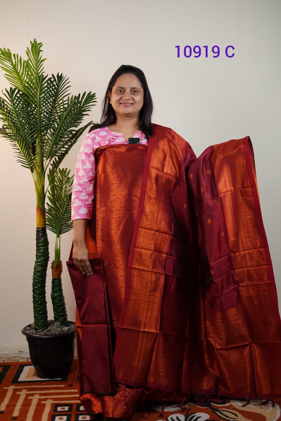 Kanchi silk unstitched salwar suits 10919