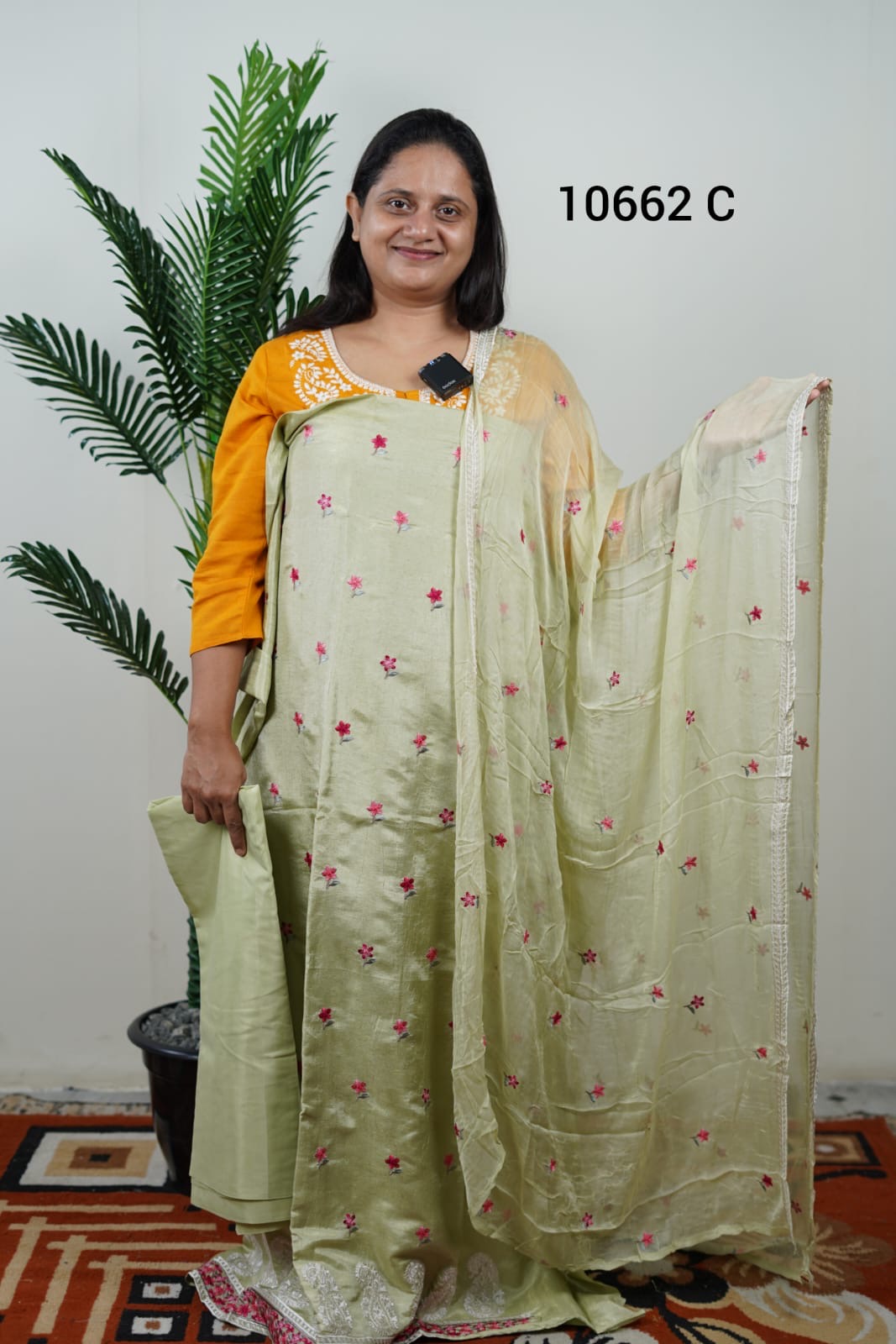 Vichitra silk unstitched salwar Suit 10662