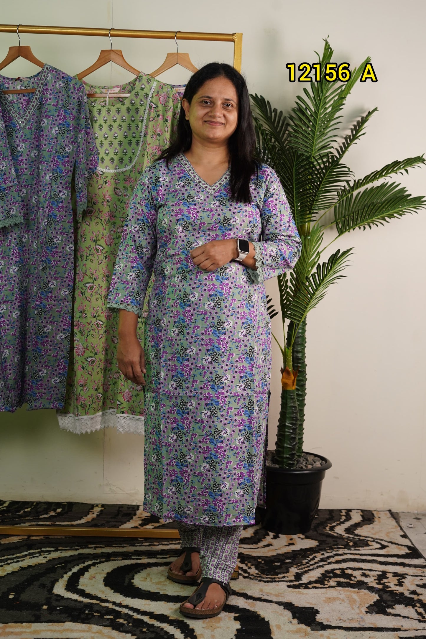Pure cotton cord set. Top&Bottom 12157