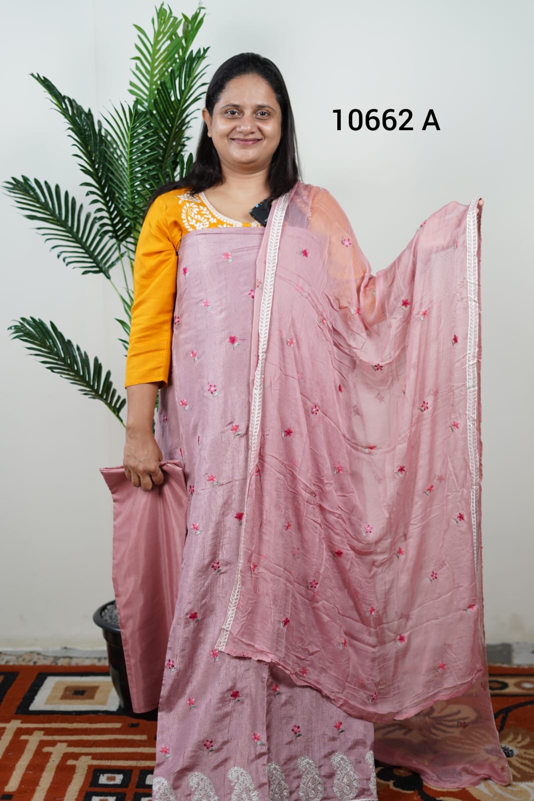 Vichitra silk unstitched salwar Suit 10662