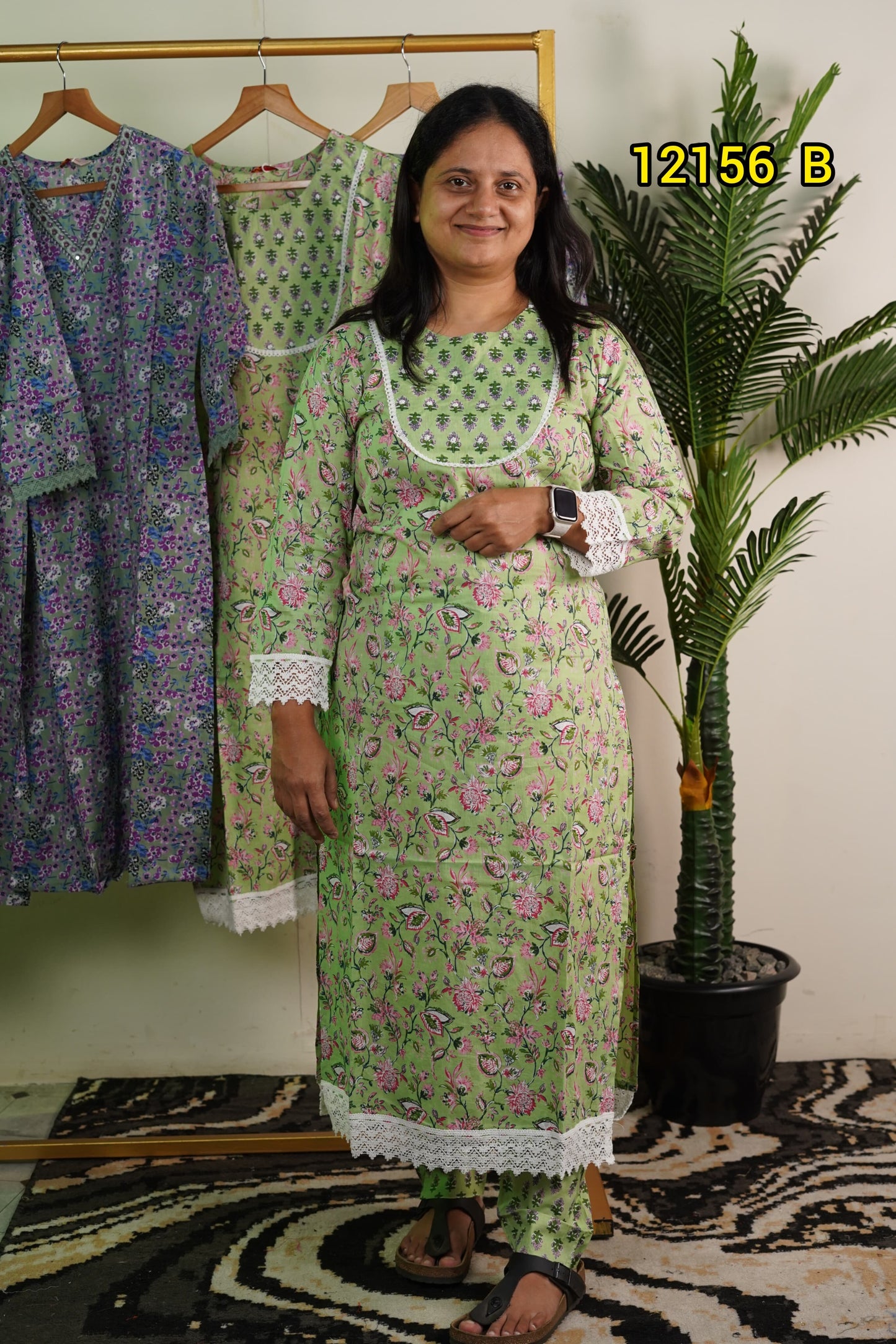 Pure cotton cord set. Top&Bottom 12157