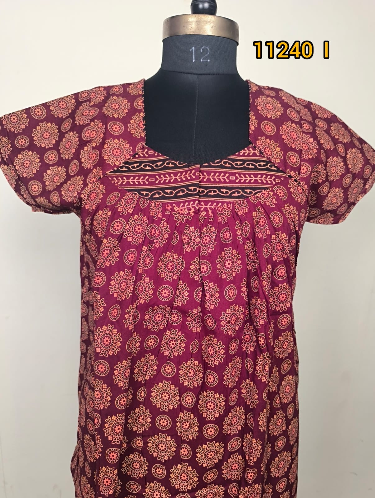 Cotton nstyle pleated nighties 11240