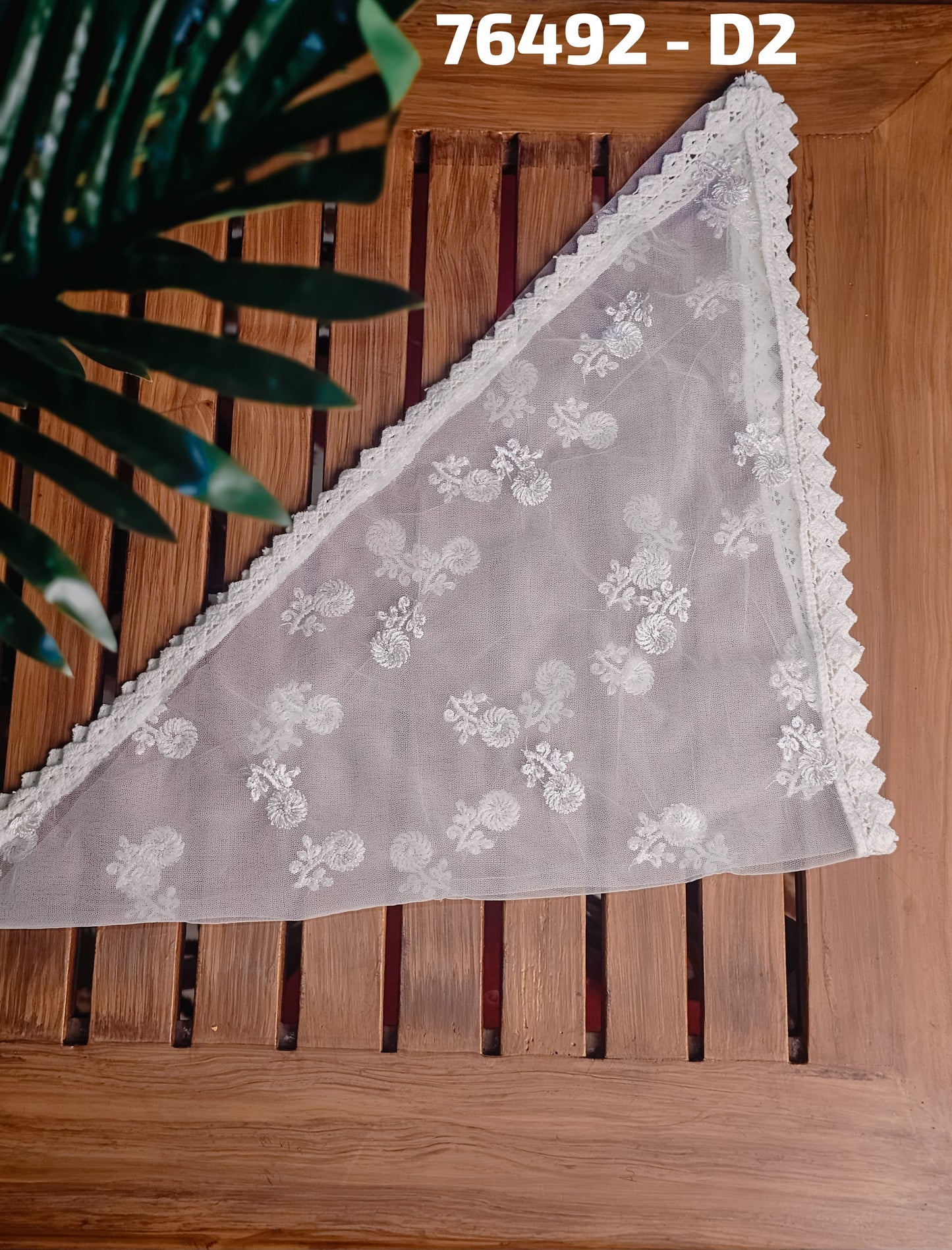 Lace Church Veil Scarf – Triangle Mantilla Head Covering | Code: 76492 D