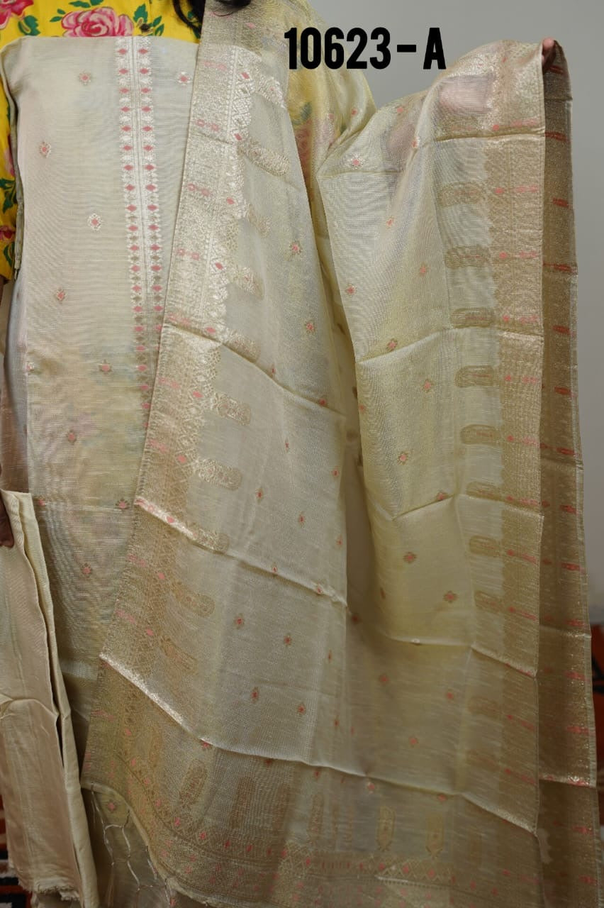 Tissue Silk Unstitched Salwar Suits 10623