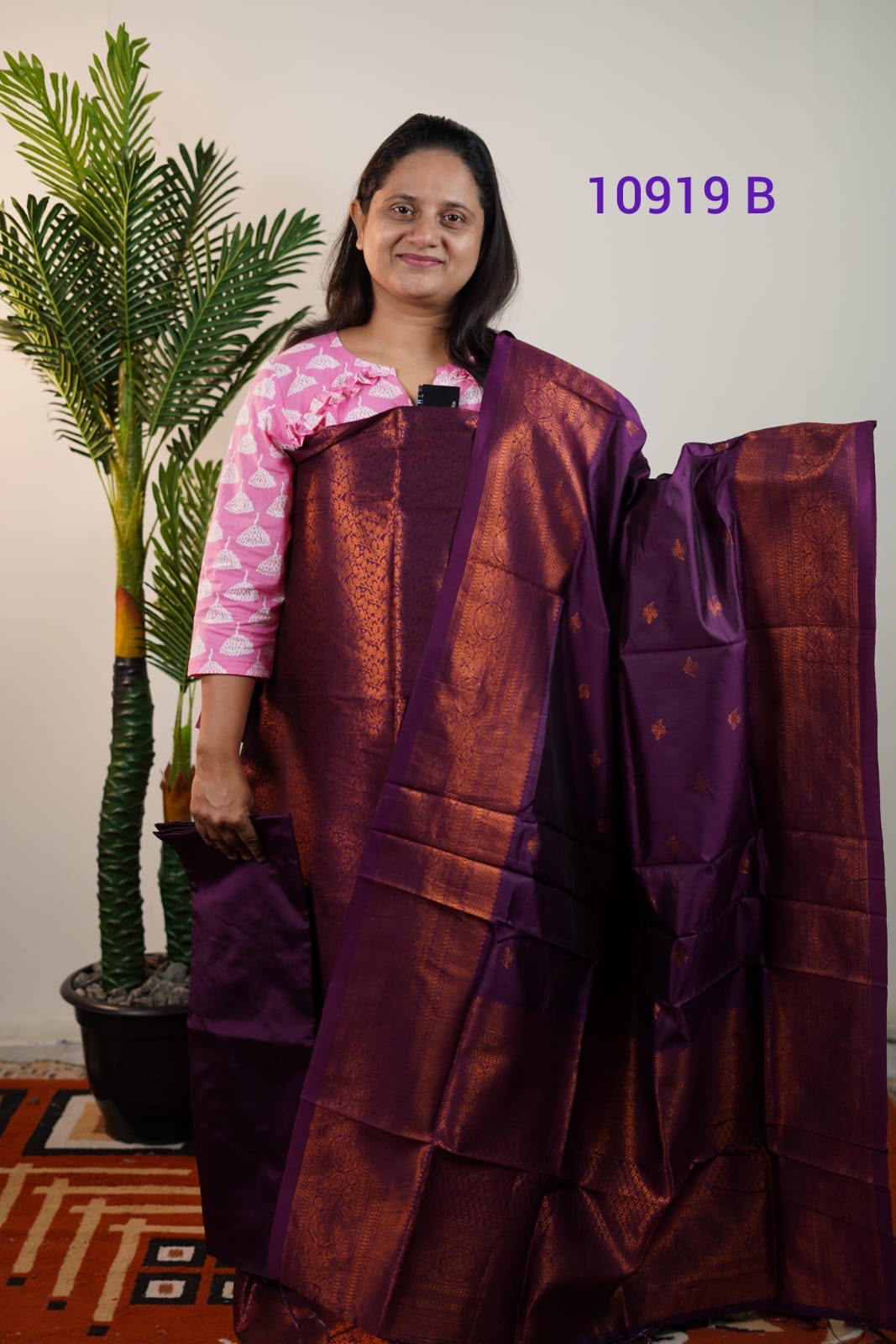 Kanchi silk unstitched salwar suits 10919