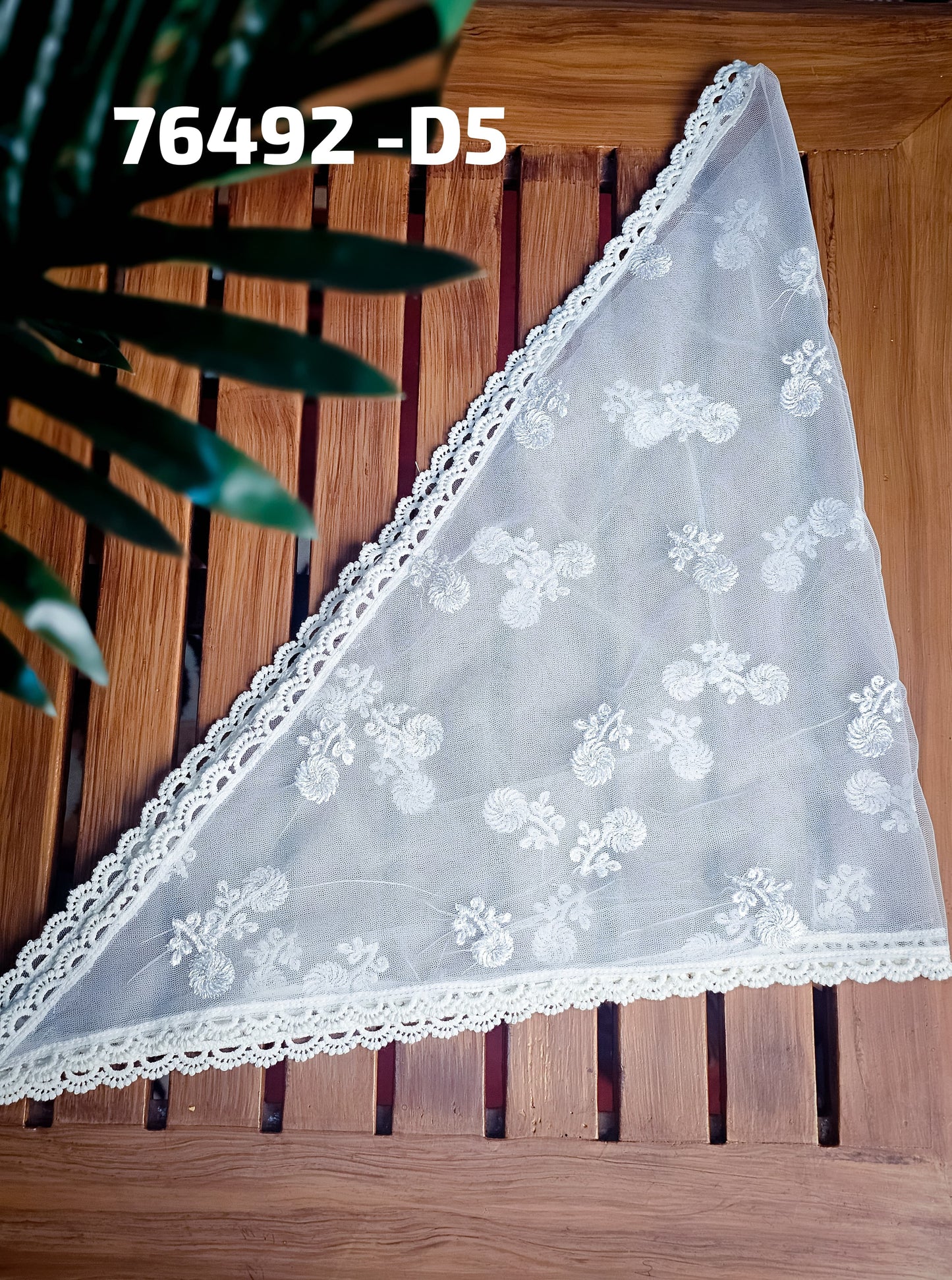 Lace Church Veil Scarf – Triangle Mantilla Head Covering | Code: 76492 D