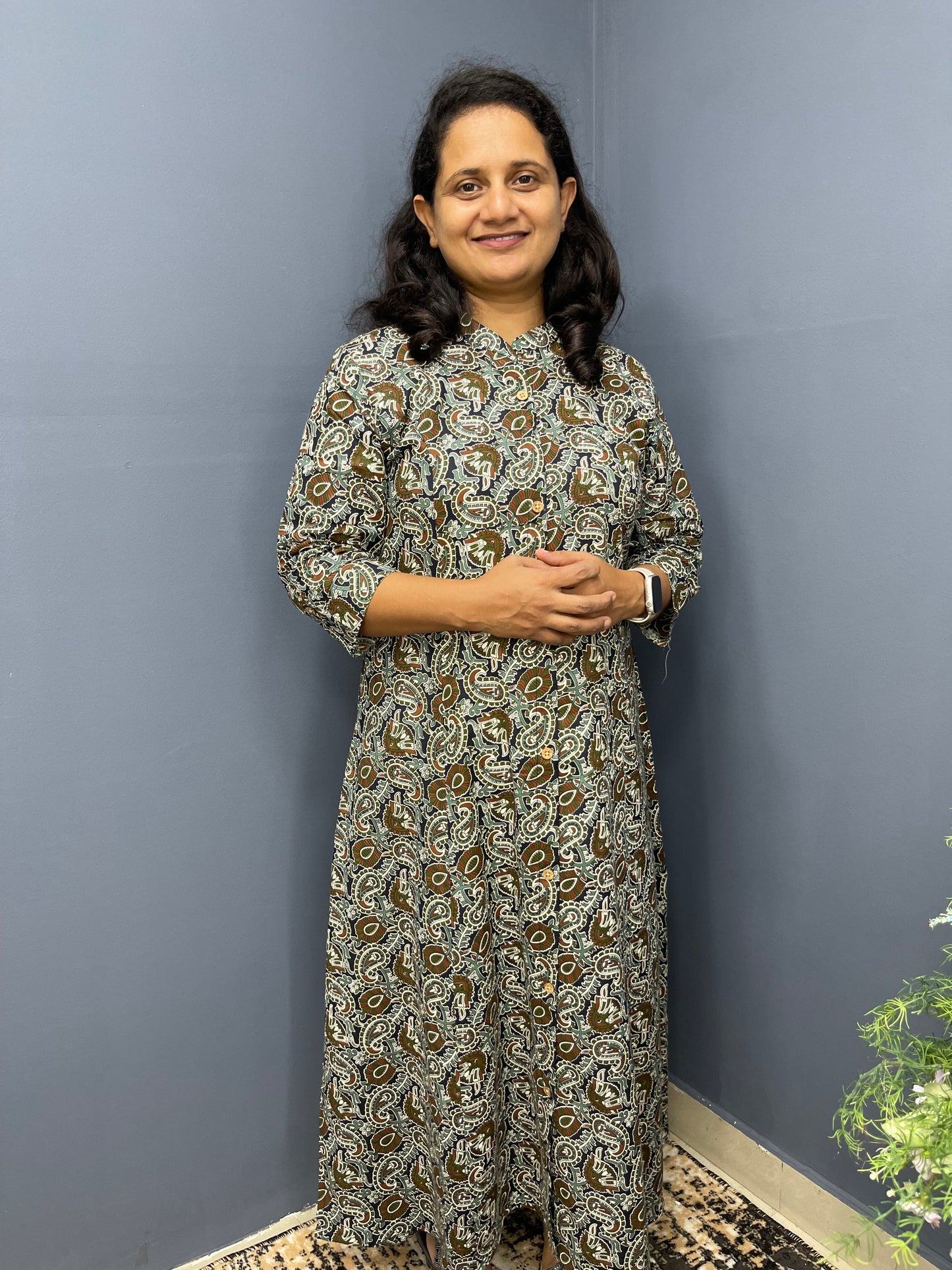 Kurthi D901 Daily wear Kalamkari Print no