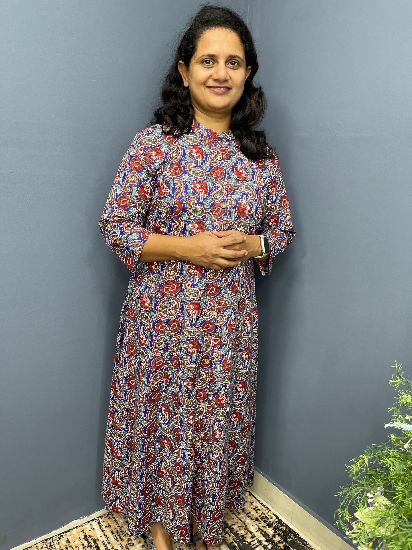 Kurthi D901 Daily wear Kalamkari Print no