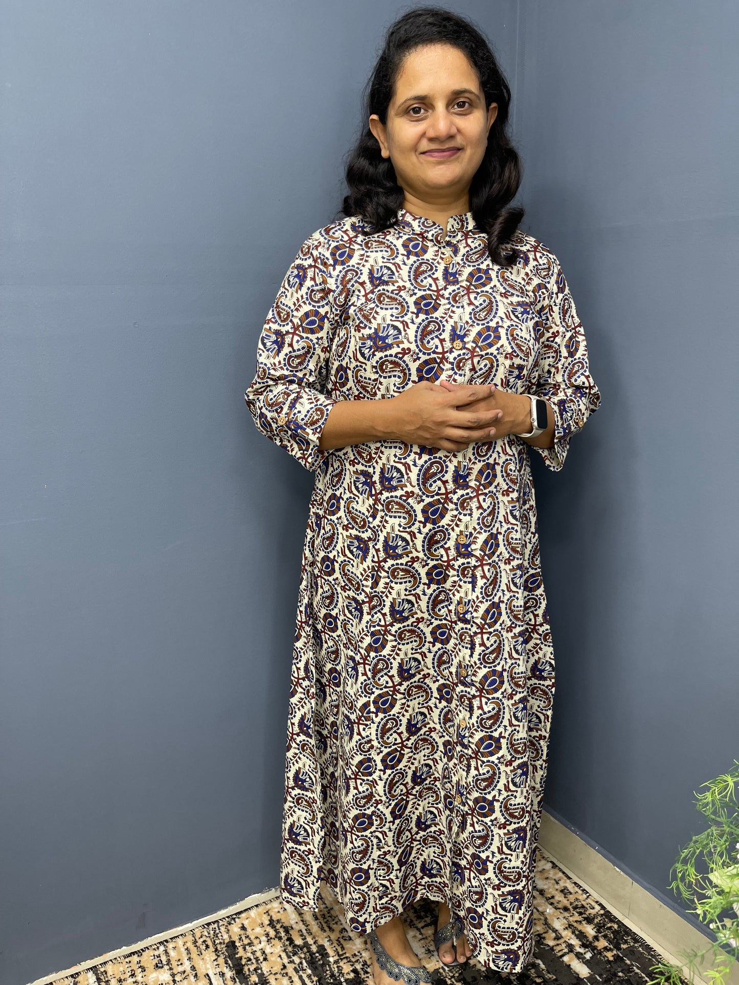 Kurthi D901 Daily wear Kalamkari Print no