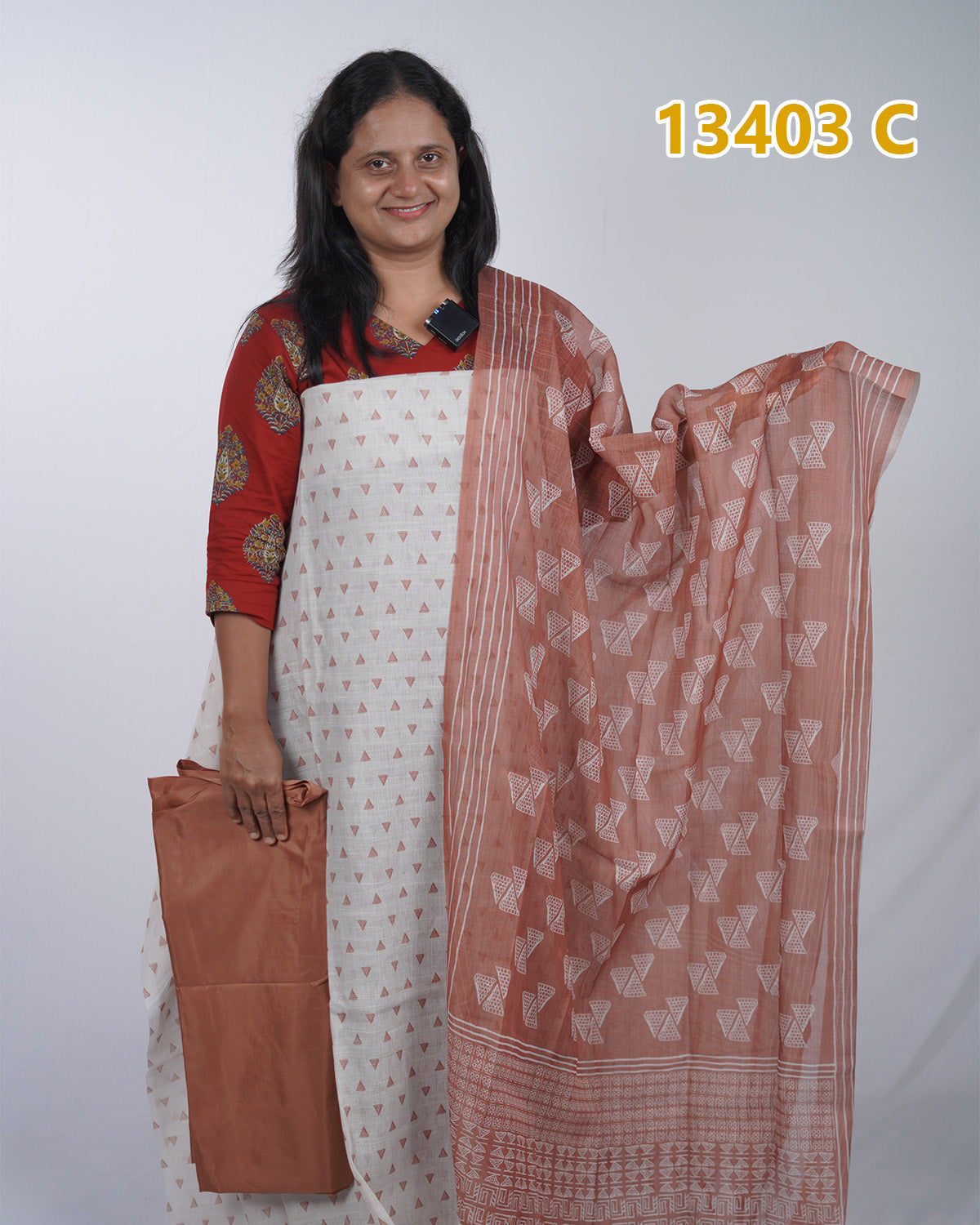 Cotta Check Unstitched salwar Sets 13403