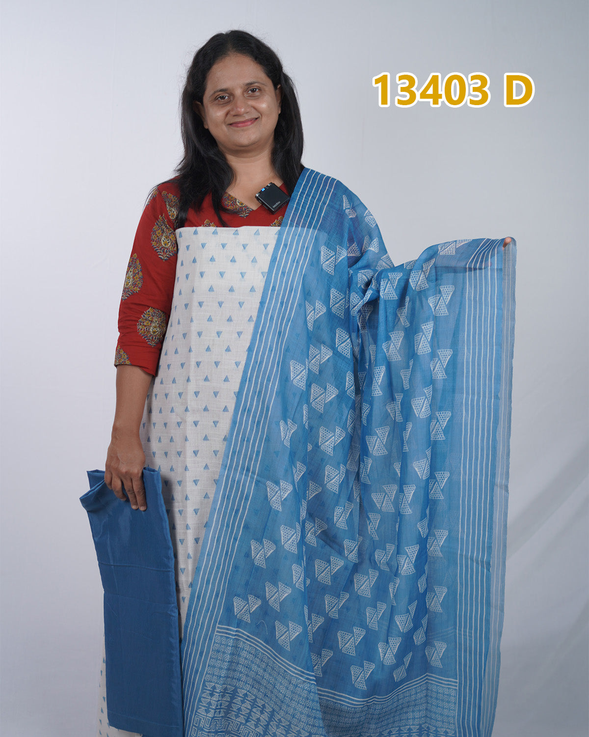 Cotta Check Unstitched salwar Sets 13403