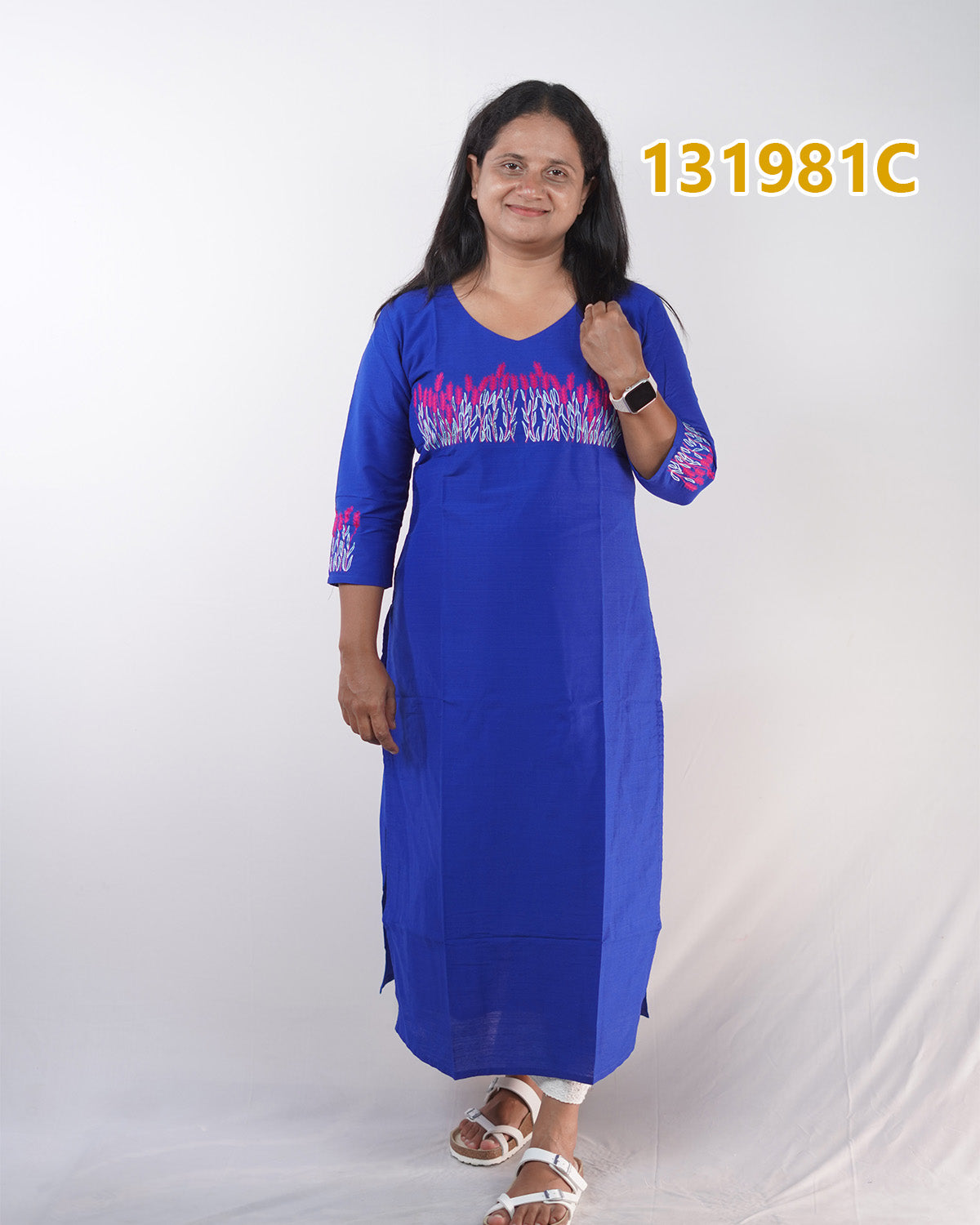 Cotton Silk Embroidery Kurthi Collections – Elegant Ethnic Wear (Code: 131981)