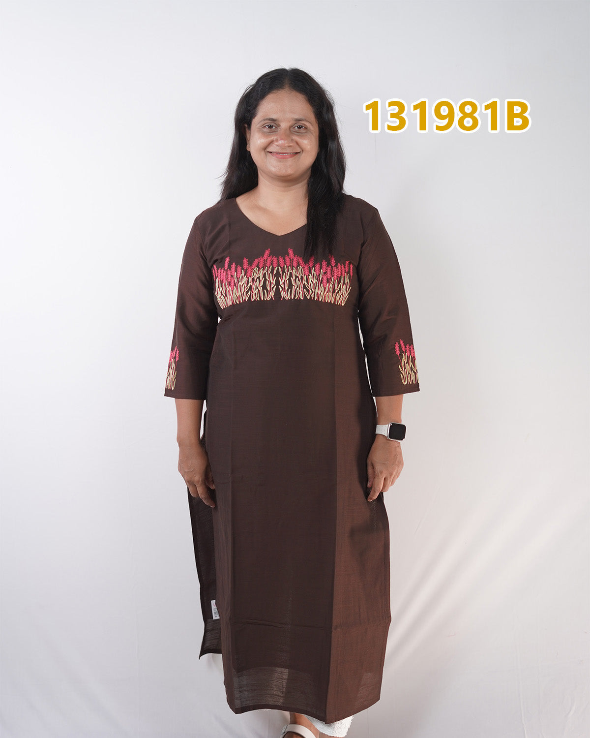 Cotton Silk Embroidery Kurthi Collections – Elegant Ethnic Wear (Code: 131981)