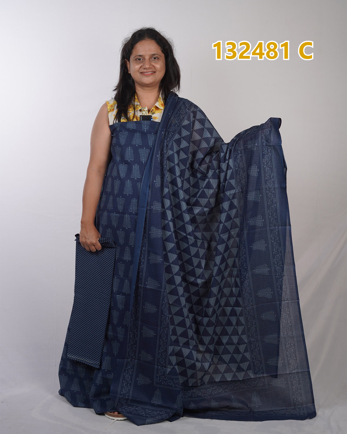 Cotton Unstitched salwar sets 132481