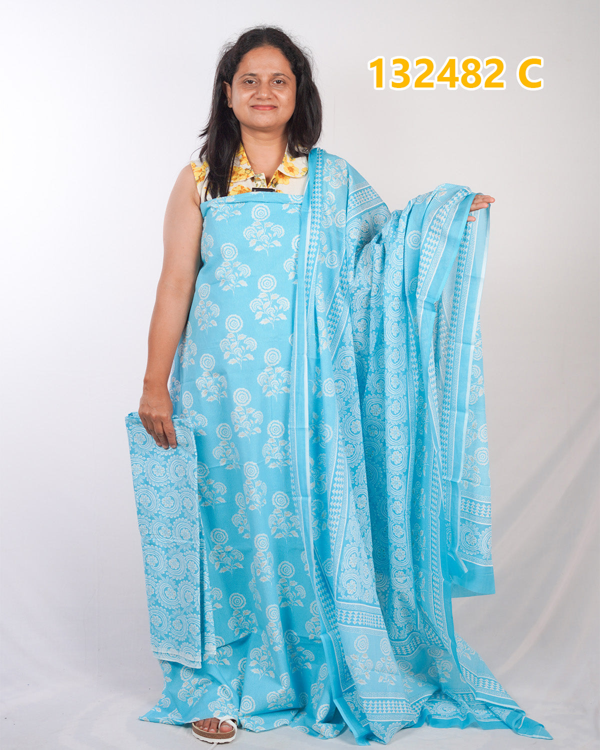 Cotton Unstitched salwar sets 132482