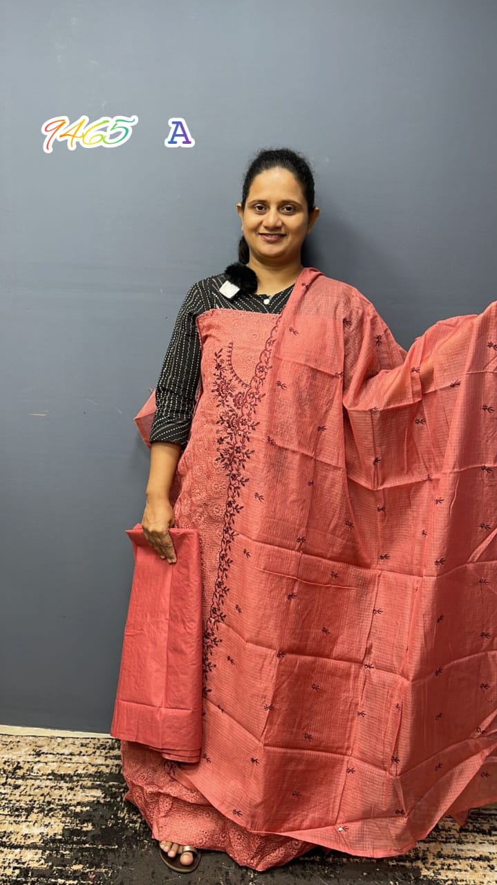 Salwaar Suit Sets NET COTTA with PHULKARI work 9465