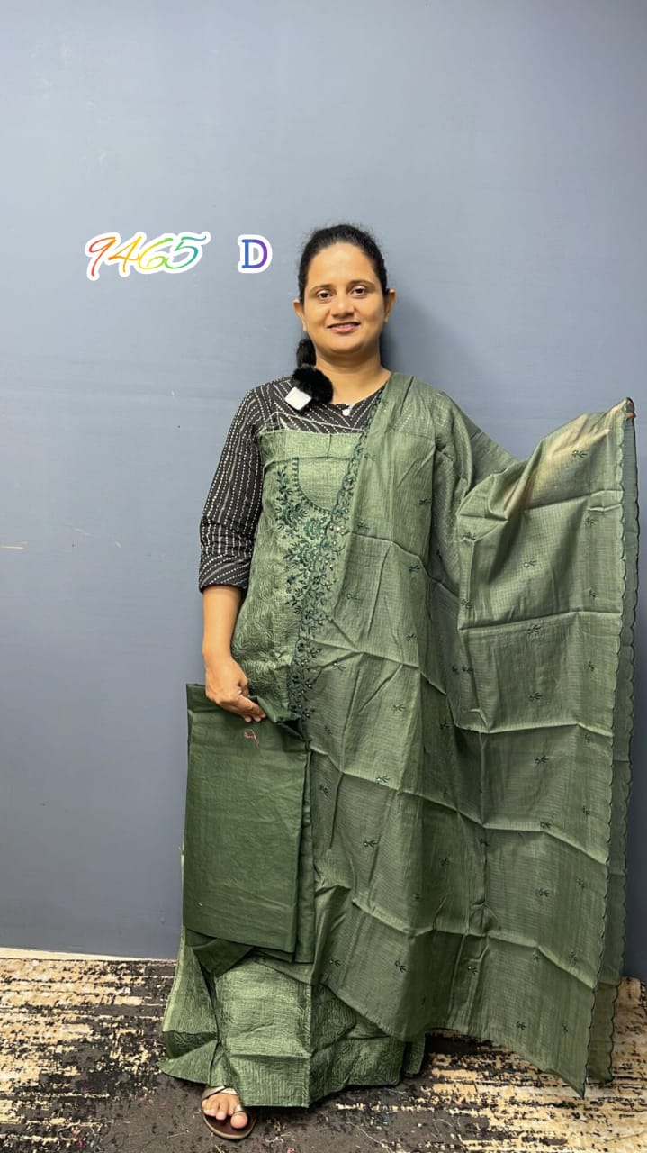 Salwaar Suit Sets NET COTTA with PHULKARI work 9465