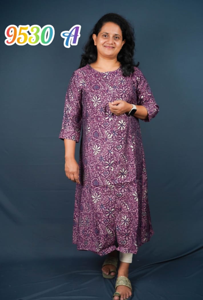 MUSLIN SILK ALINE KURTHI 9530
